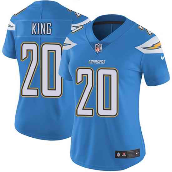 Nike Chargers #20 Desmond King Electric Blue Alternate Womens Stitched NFL Vapor Untouchable Limited Jersey
